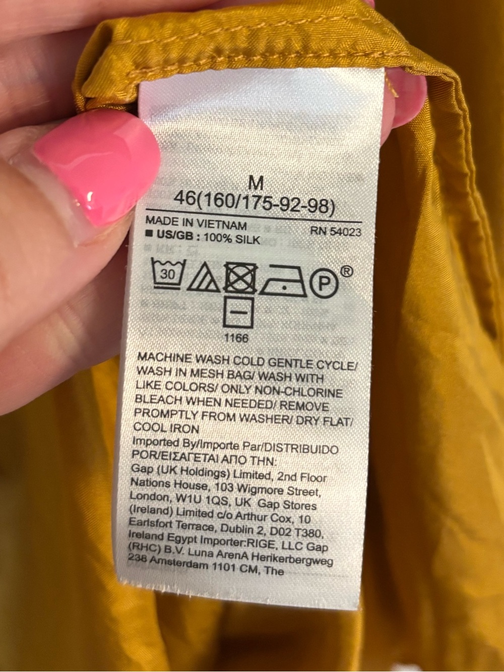 BANANA REPUBLIC 100% Silk Midi Dress in Gold Ochre (no belt) - Picture 5 of 5